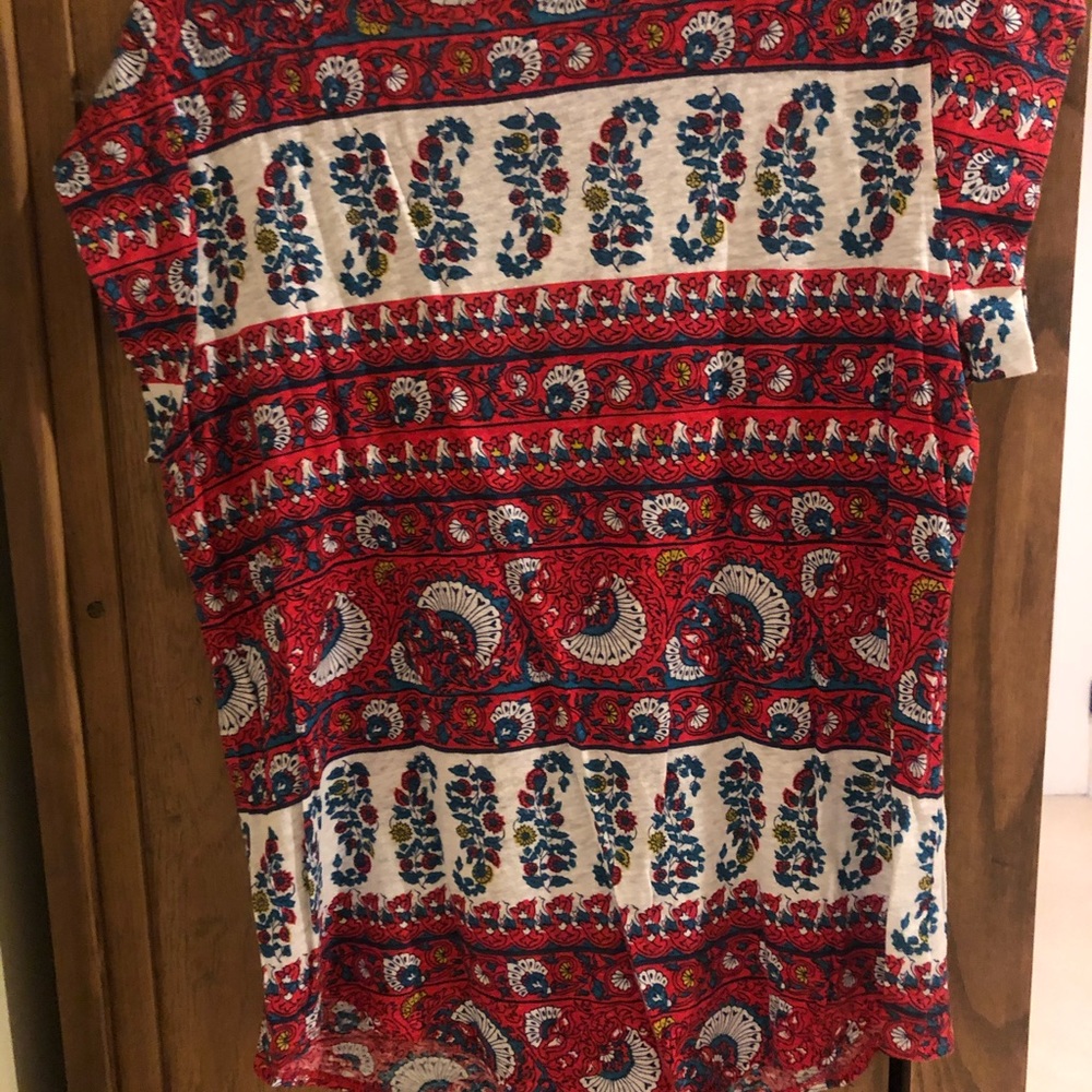 Short sleeve linen top